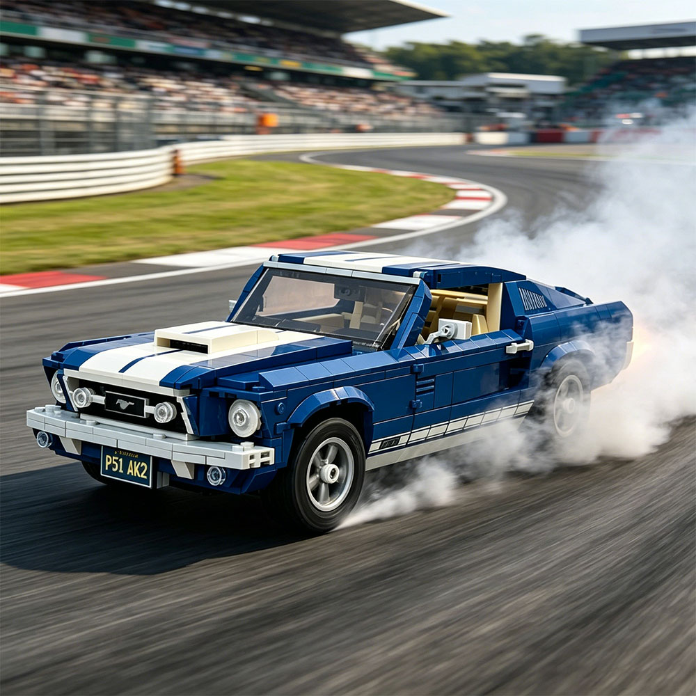 Model Kit Mustang - MOC 1471 elementów Mustang Sportowy Samochód