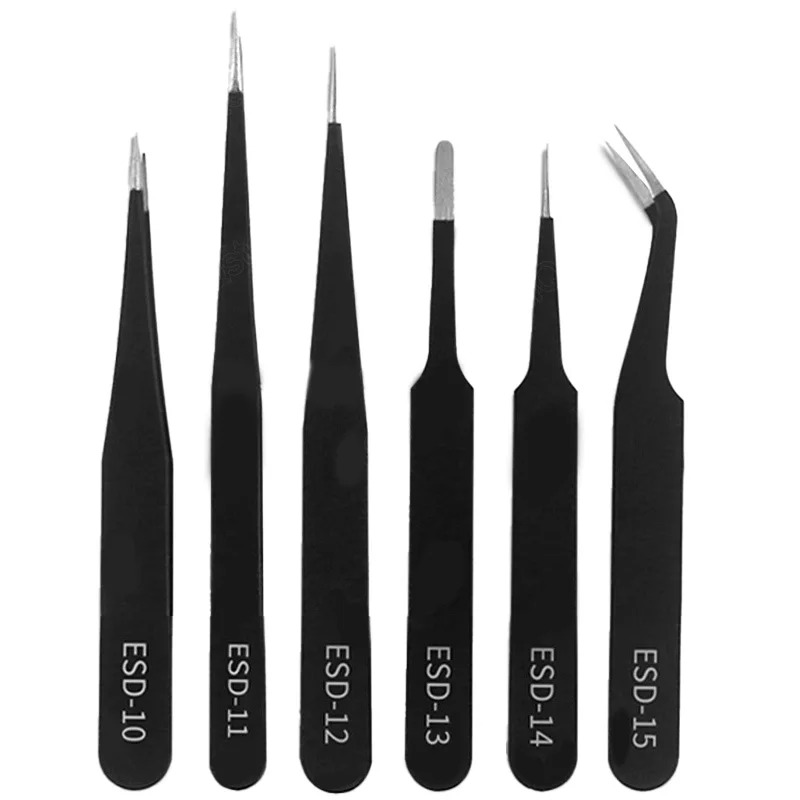 Model Kit Tweezers - Precyzyjny zestaw pęset antystatycznych ESD ze