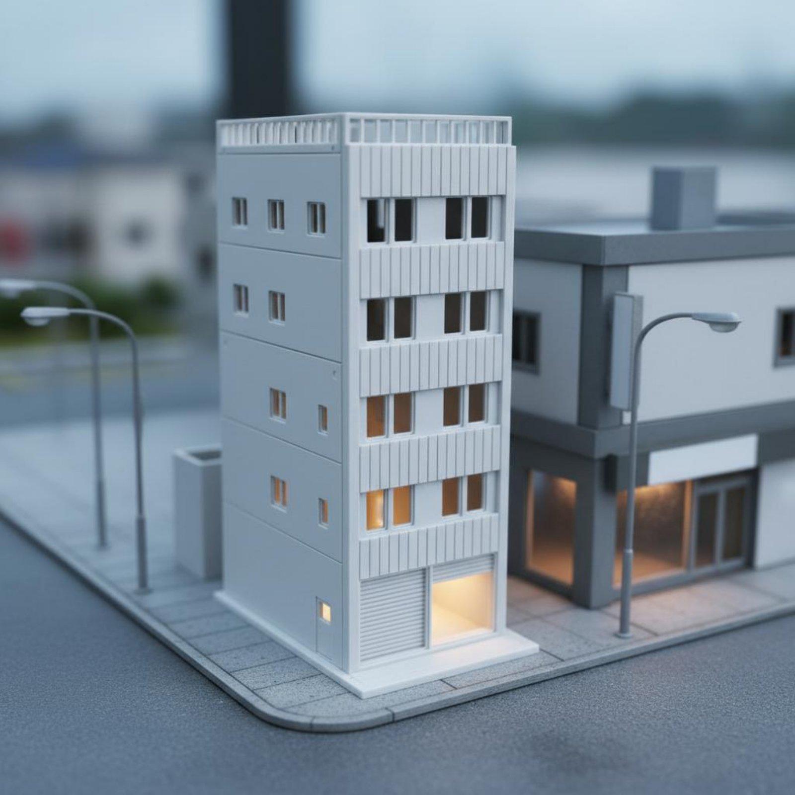 Model Kit Diorama - Zestaw do składania miniaturowego japońskiego domku,