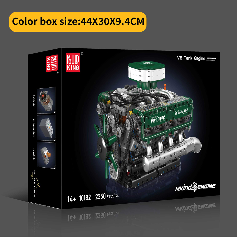 Mould King 10182 Model silnika – Model Kit V8 recenzja i cena