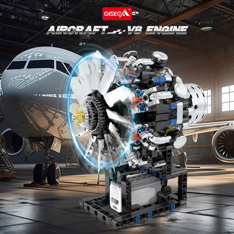 G8910 Silnik lotniczy V8, 558  – Model Kit V8 recenzja i cena