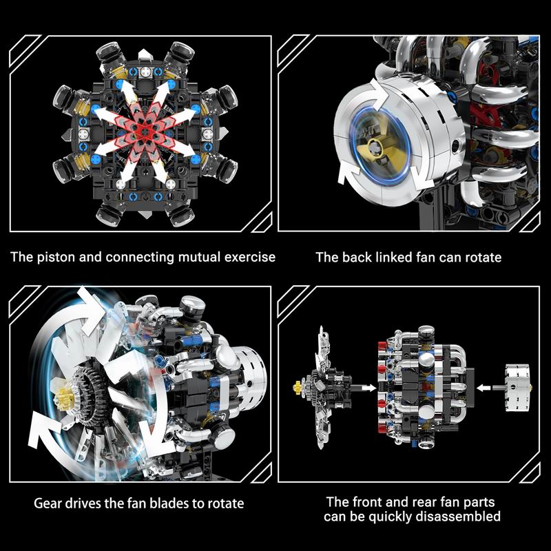 G8910 Silnik lotniczy V8, 558  – Model Kit V8 recenzja i cena