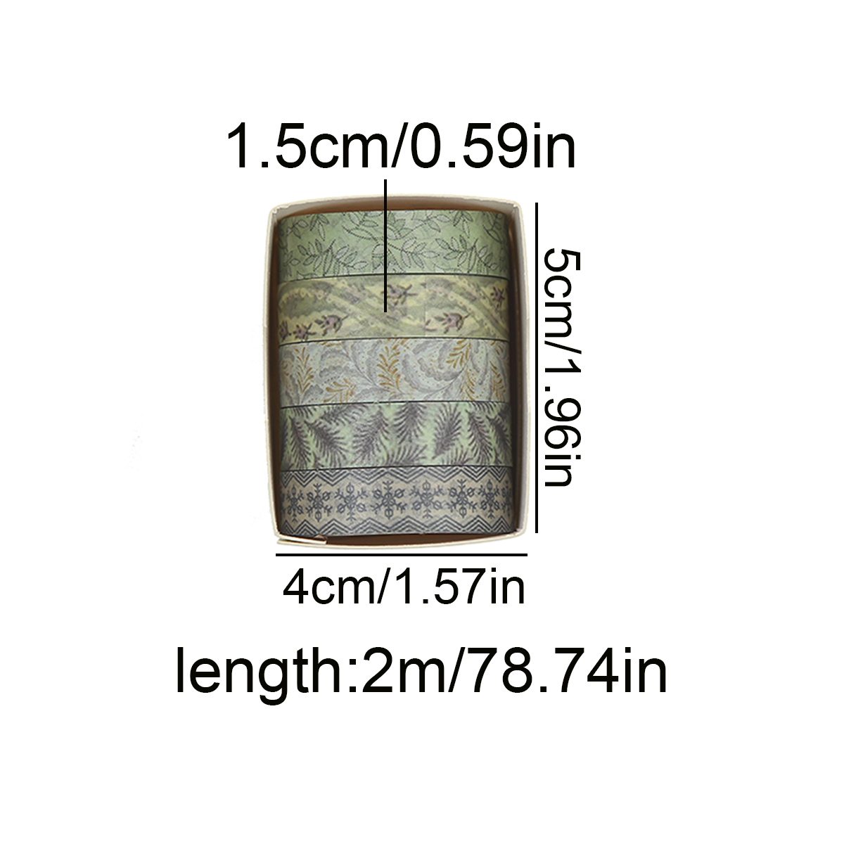 Zestaw 5 rolek kolorowej, cien – Masking Tape Thin recenzja i cena