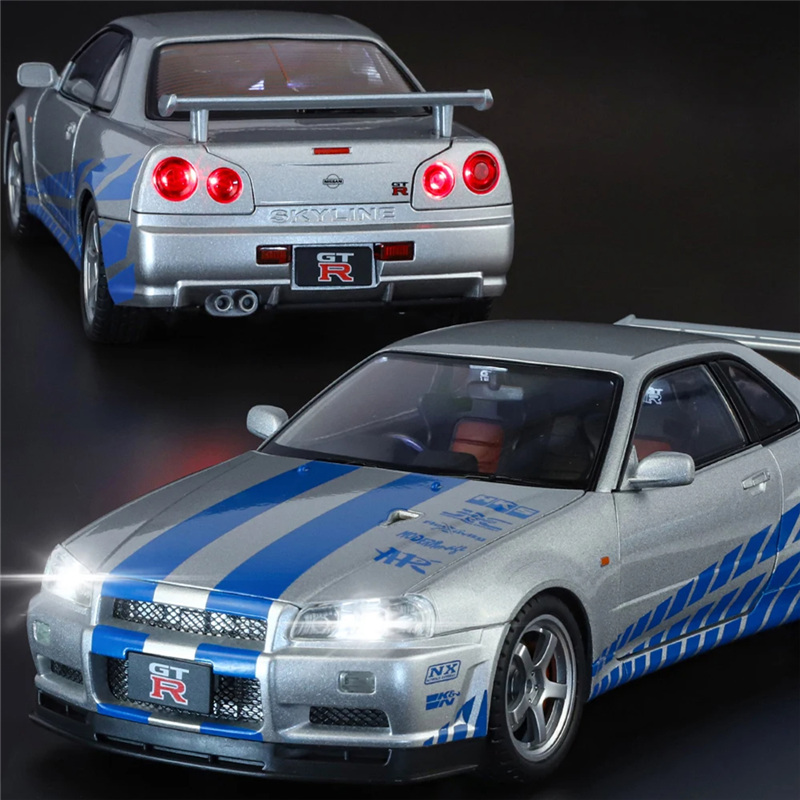Duży rozmiar 1:18 GTR GT-R R34 – Model Kit Mustang recenzja i cena