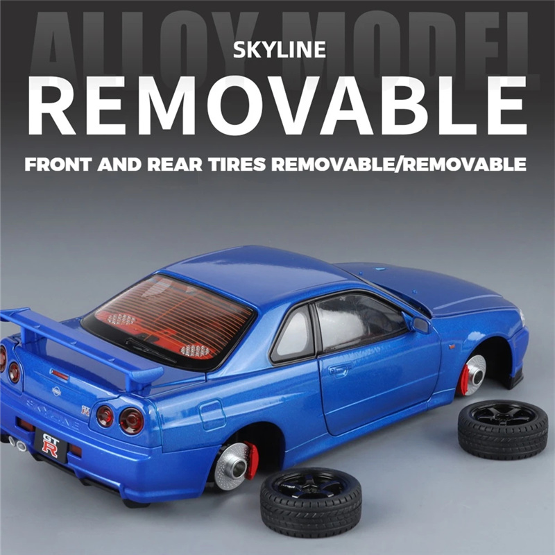 Duży rozmiar 1:18 GTR GT-R R34 – Model Kit Mustang recenzja i cena