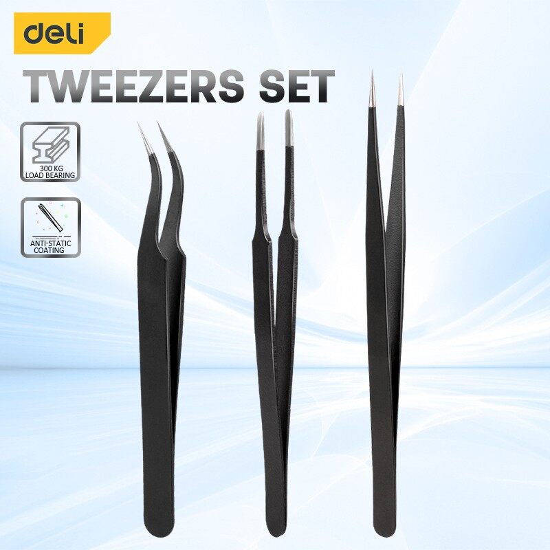 Zestaw pęset Deli 3PCS Ulepszo – Model Kit Tweezers recenzja i cena